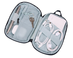 Thule Subterra PowerShuttle small opened layout showing organized pockets and loops
