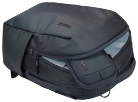 Thule Subterra PowerShuttle small next to phone for size comparison and convenience