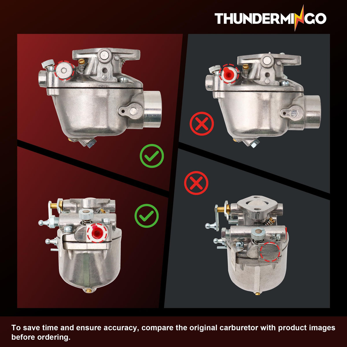 THUNDERMINGO carburetor installed on Ford tractor demonstrating compatibility