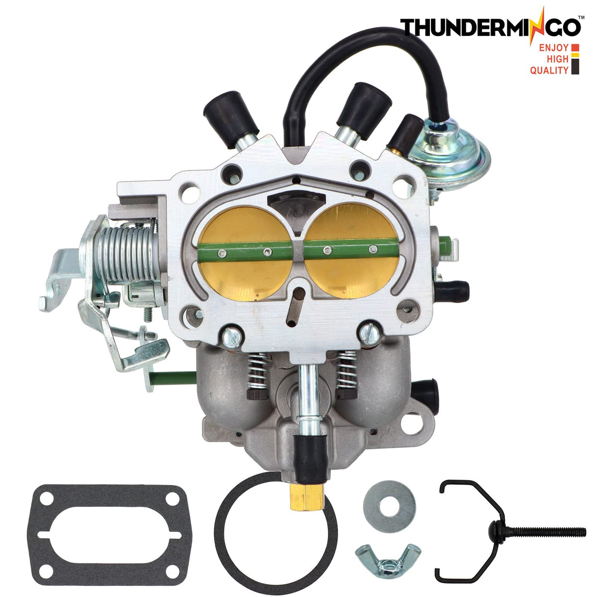 THUNDERMINGO carburetor next to ruler showing scale for correct sizing