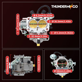 THUNDERMINGO venturi and bore view showing accurate diameters for performance
