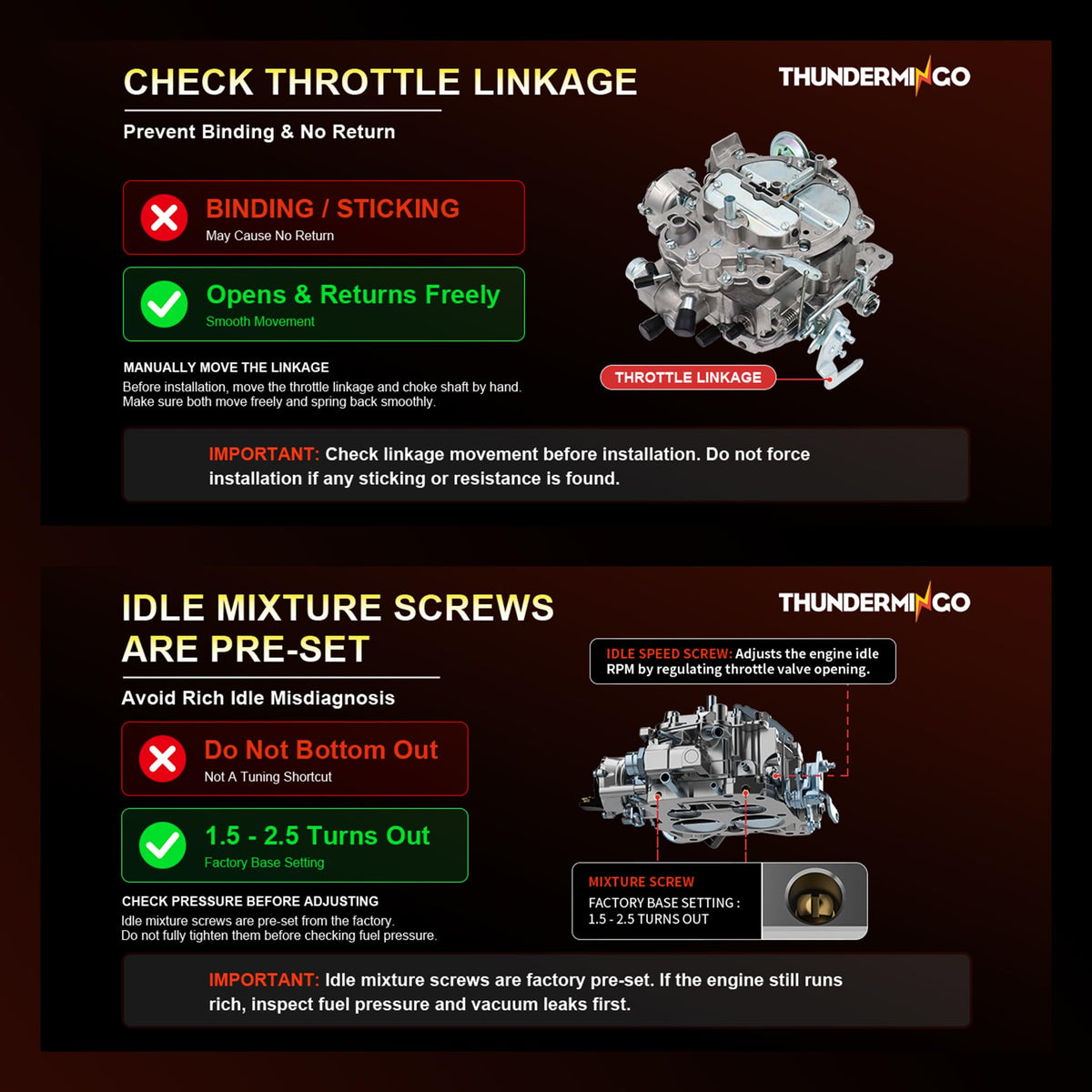 THUNDERMINGO product packaging with included fasteners to show what arrives in the box