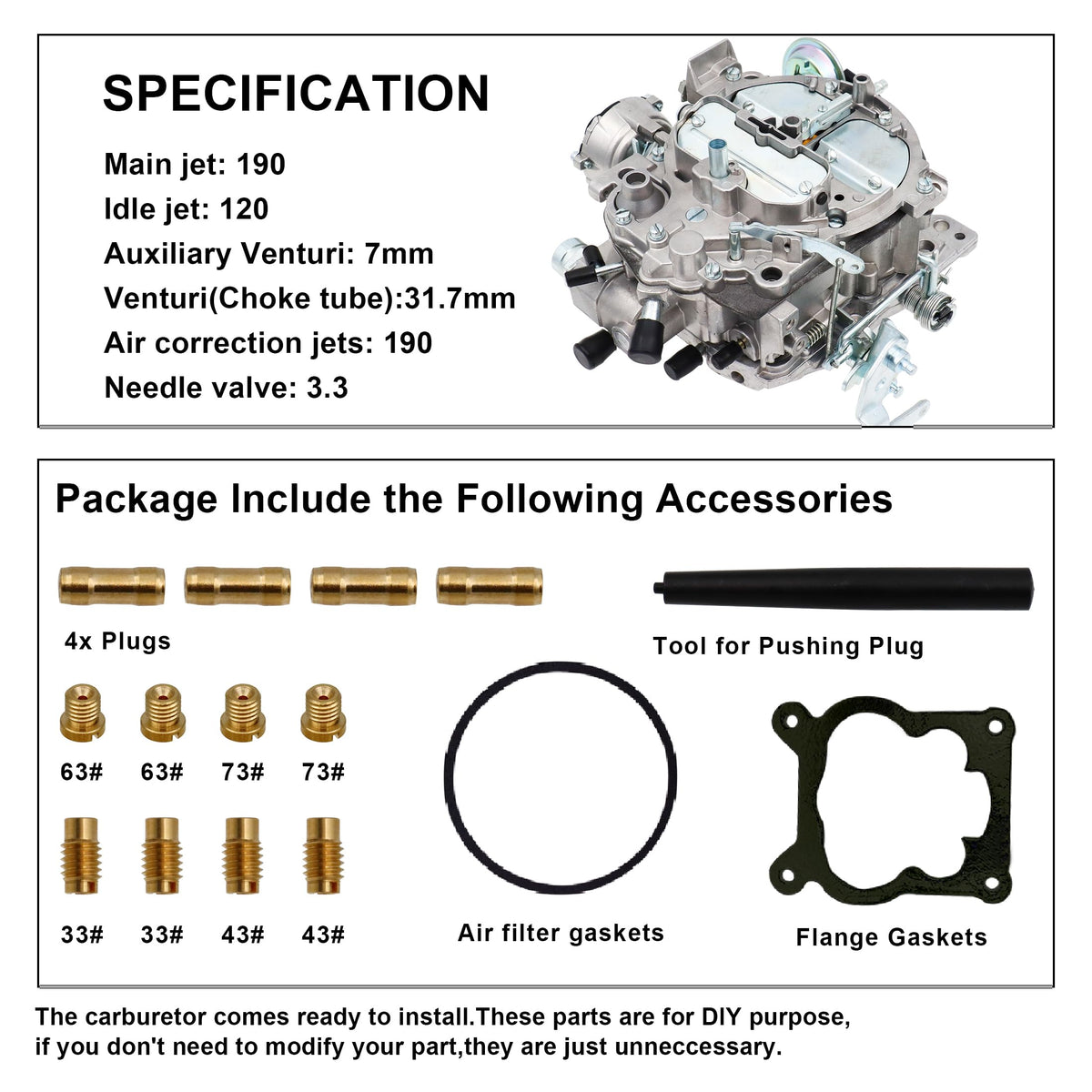 THUNDERMINGO carburetor next to ruler to show scale and help ensure correct sizing