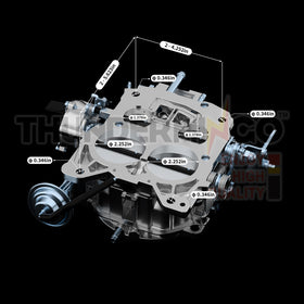 THUNDERMINGO side view showing linkage and Chevy-style bowl entrance for direct-fit assurance