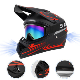 TIANDU helmet side profile highlighting sturdy ABS shell and visor adjustability