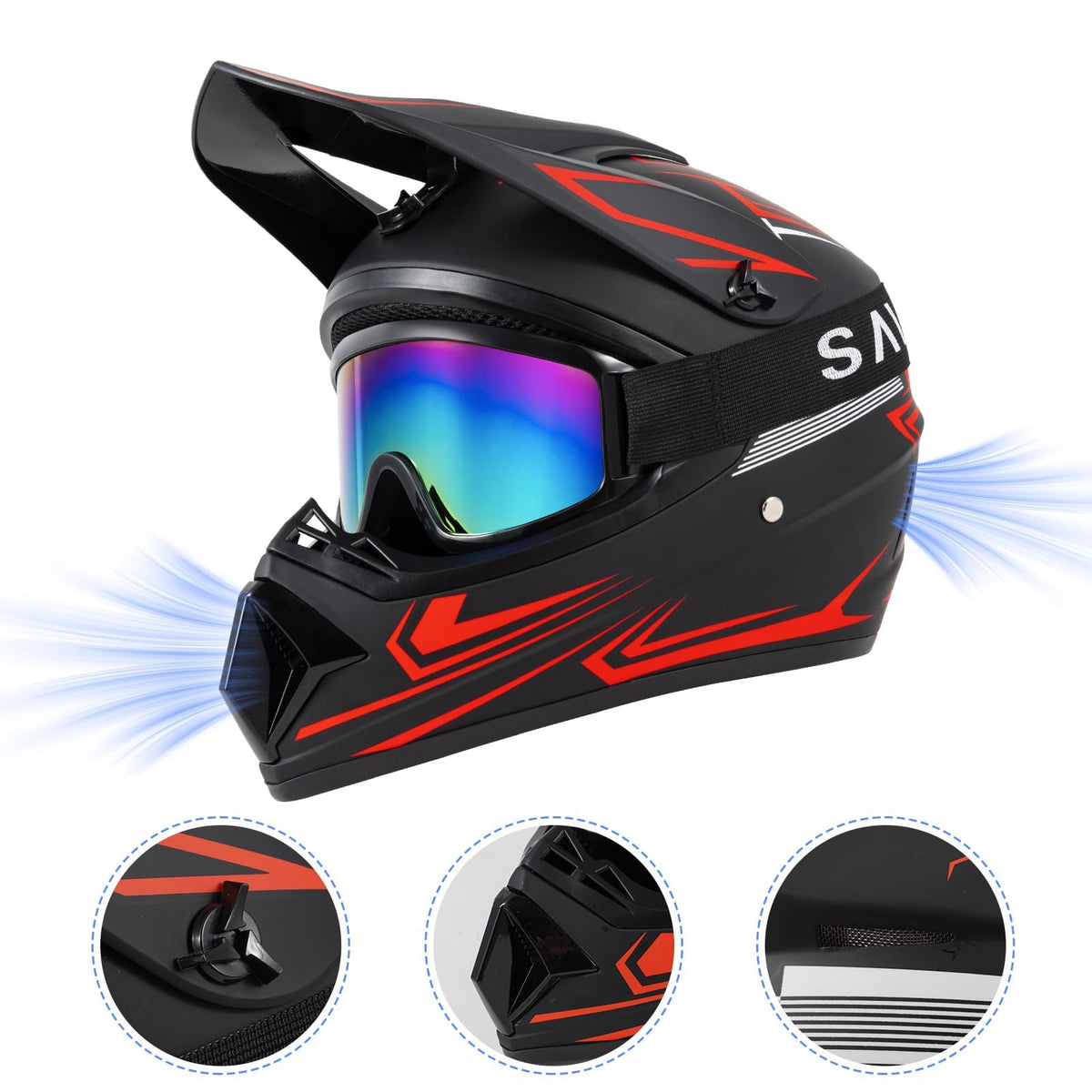 TIANDU helmet side profile highlighting shell shape and ventilation benefits