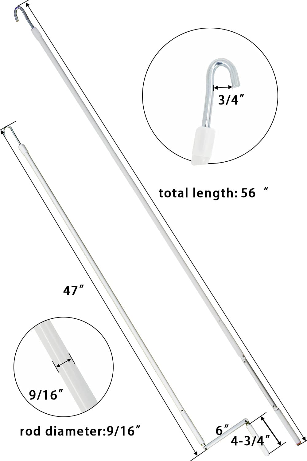 TIANMEIYI folded handle profile demonstrating compact storage benefit