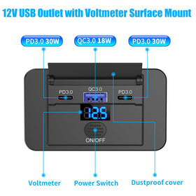 TIANWIDJEW closeup voltmeter display offering quick battery health visibility