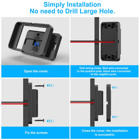 TIANWIDJEW wiring and back side connections simplifying fast surface-mount install