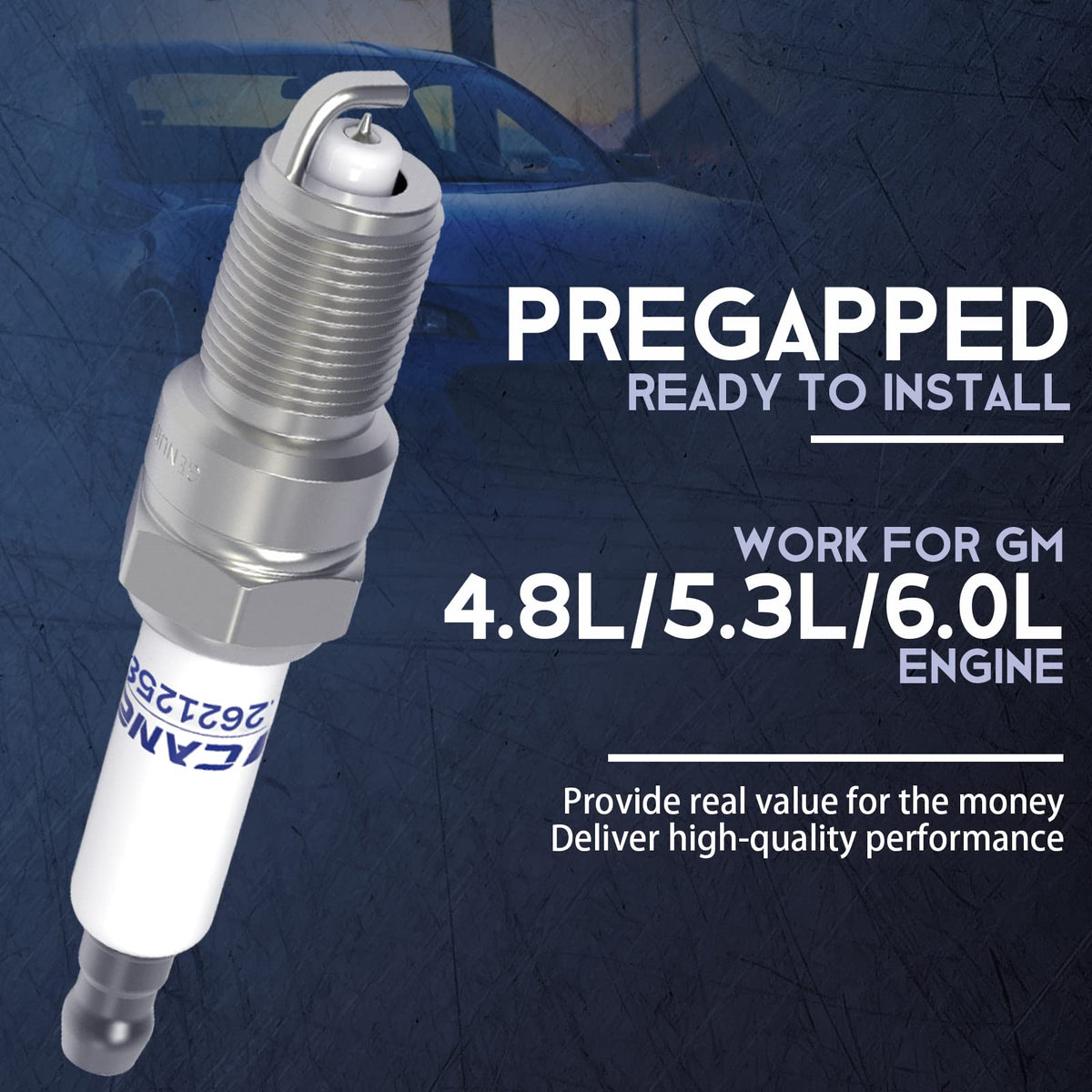 TICANEE electrode close-up highlighting iridium tip for longer life and consistent spark