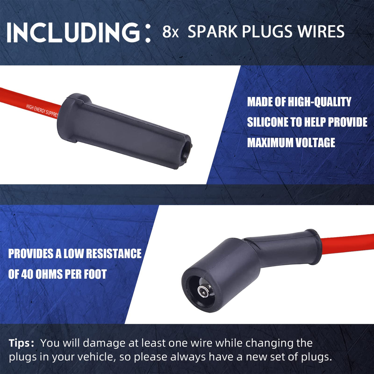 TICANEE wires and plugs layout displaying complete set for plug-and-play replacement convenience