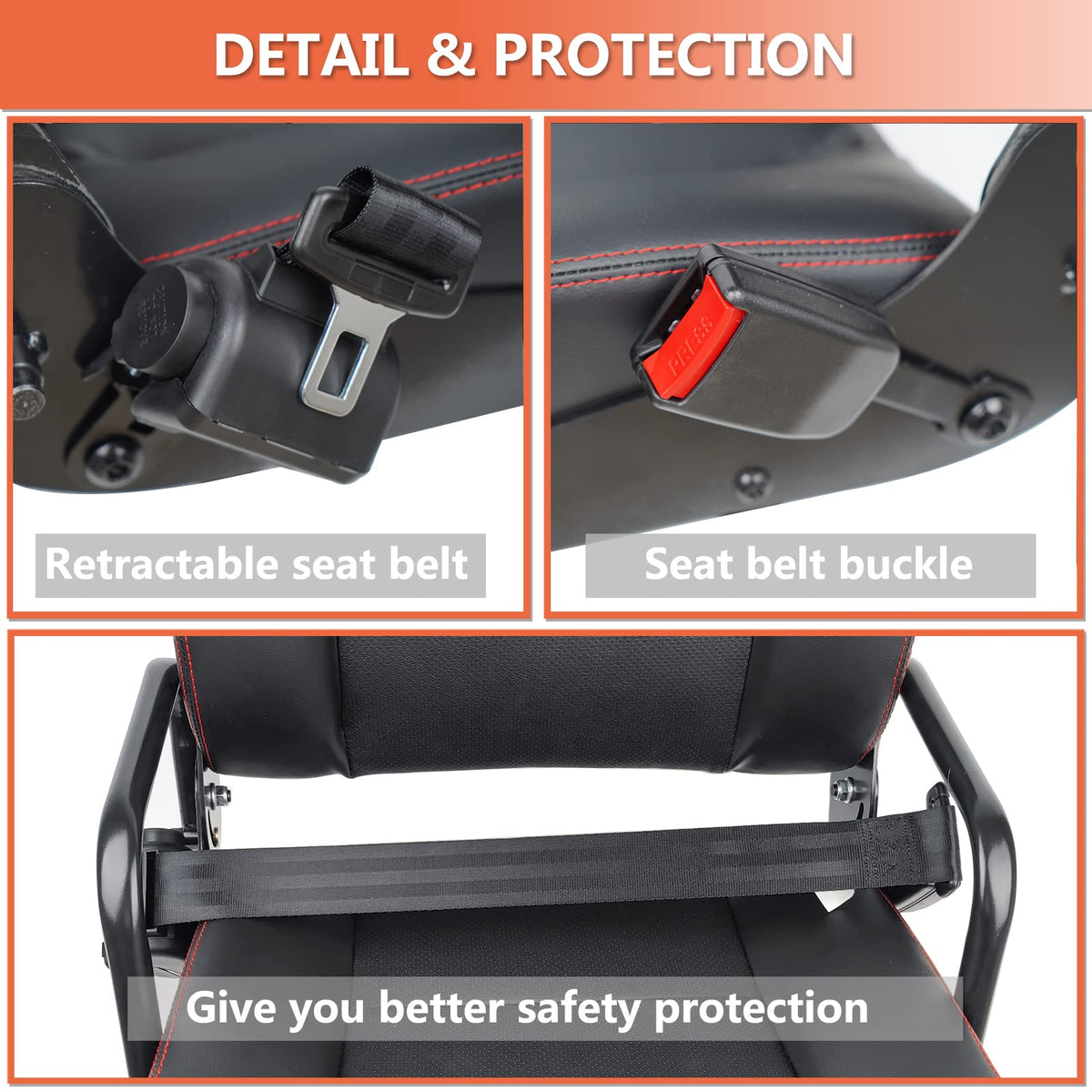 TICSEA adjustable backrest demonstrating 120-degree recline for comfort