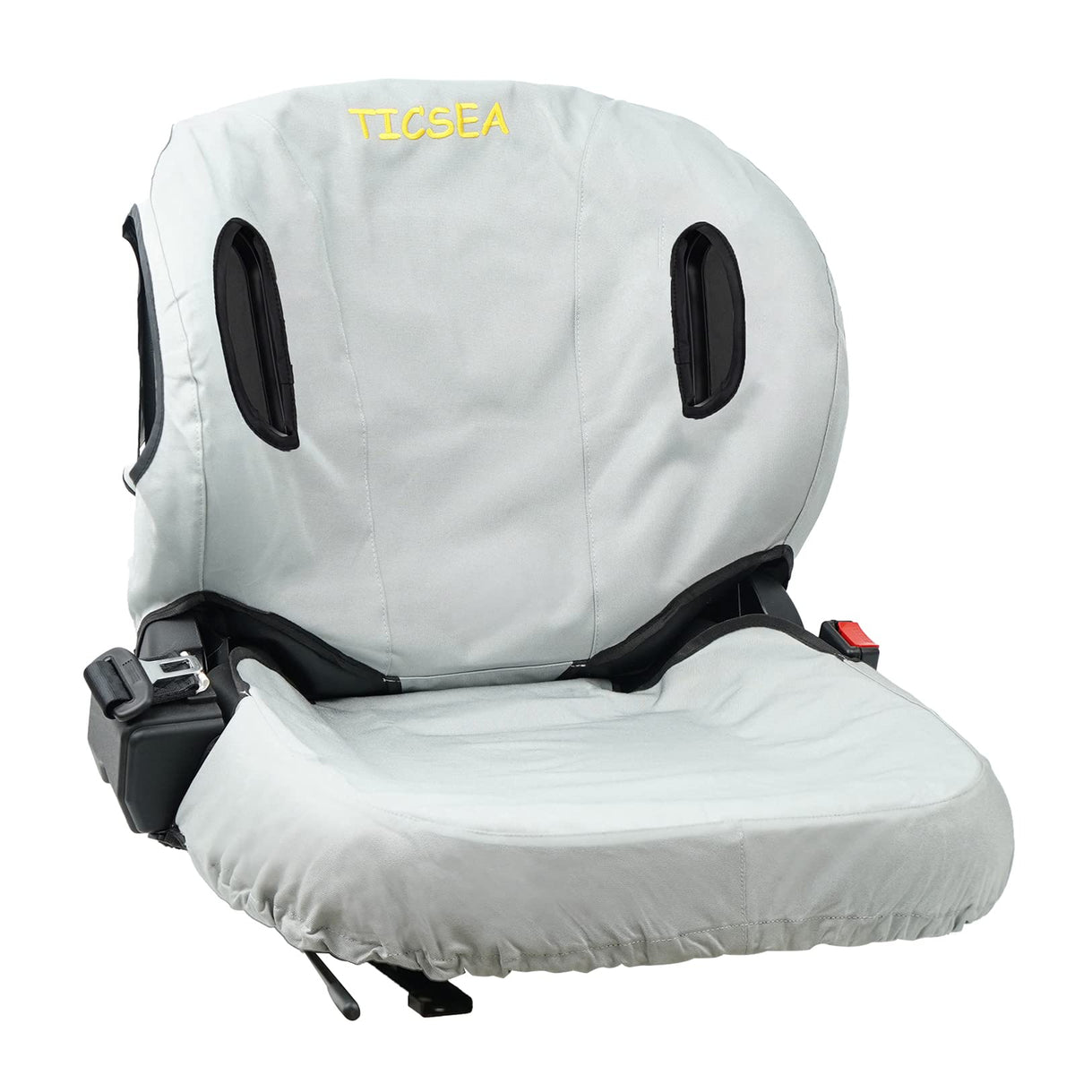 TICSEA front view of seat cover showing full coverage and neat fit benefit