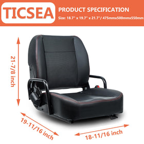 TICSEA retractable seat belt detail showing secure emergency locking