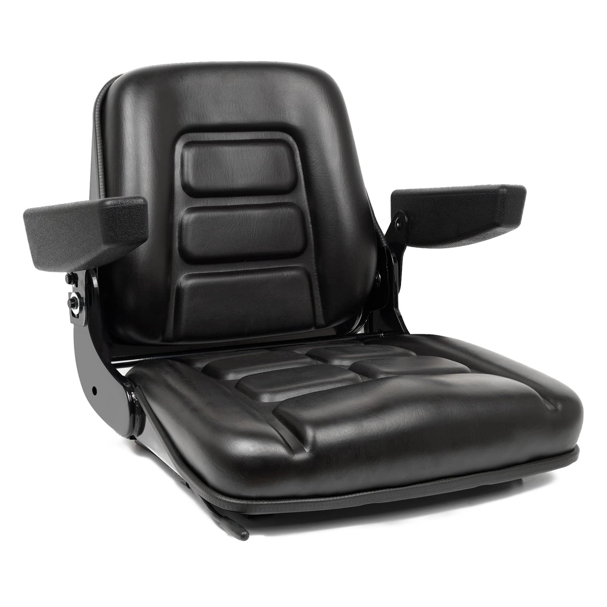 TICSEA front view of seat showing ergonomic shape and durable cover for operator comfort