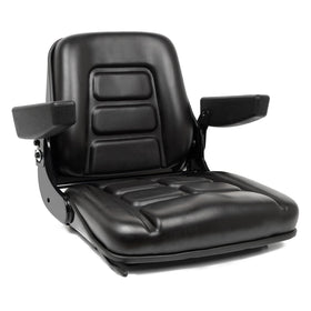 TICSEA front view of seat showing ergonomic shape and durable cover for operator comfort