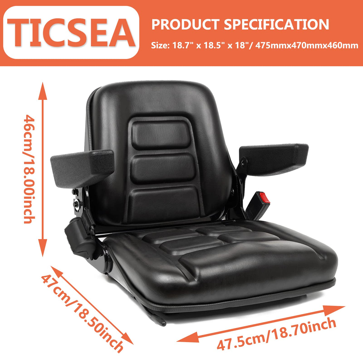 TICSEA installed in excavator cab showing fitment and improved operator ergonomics
