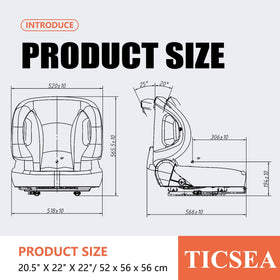 TICSEA seat installed inside a forklift cabin showing fit and scale