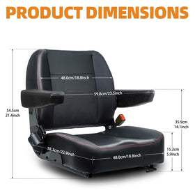 TICSEA side view with backrest folded highlighting adjustability