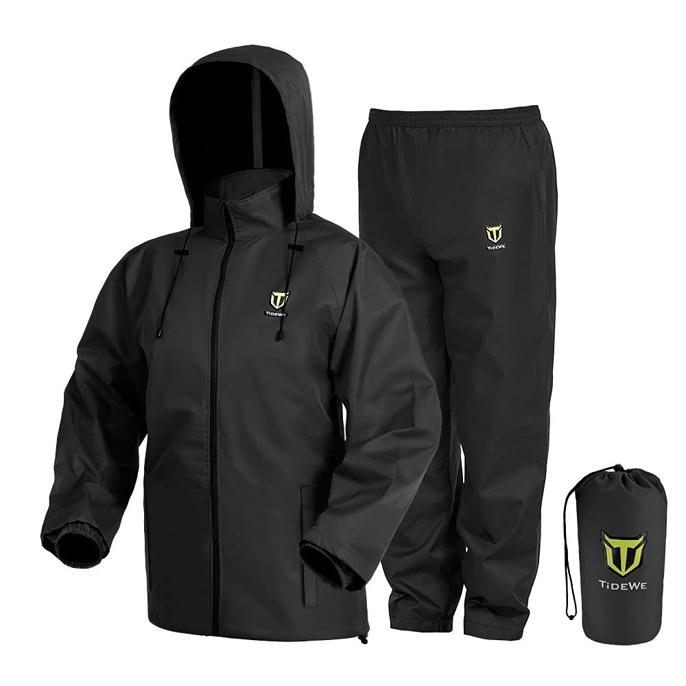TIDEWE front view of jacket and pants showing full coverage and protection