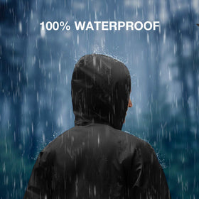 TIDEWE rain suit worn while fishing showing dry, comfortable use