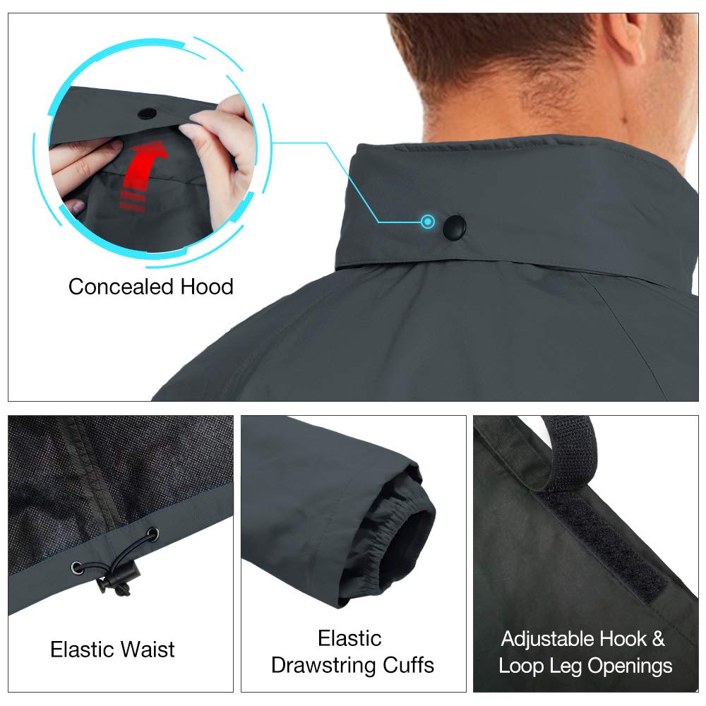 TIDEWE rain suit packed in storage bag for compact carry and travel