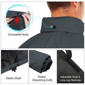 TIDEWE rain suit packed in storage bag for compact carry and travel
