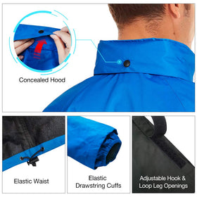 TIDEWE rain suit packed in storage bag for compact travel convenience
