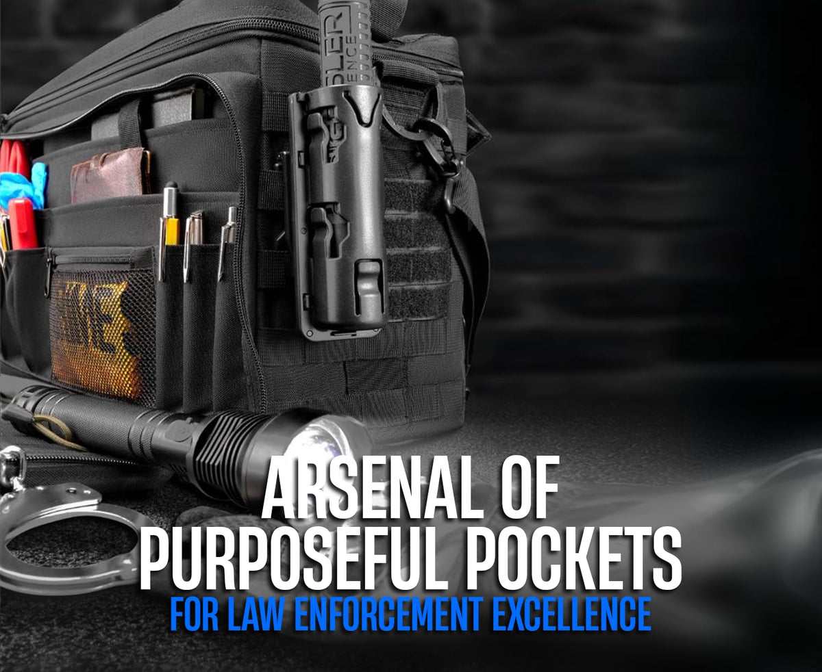 Tidify patrol bag packed with police gear for efficient shift readiness