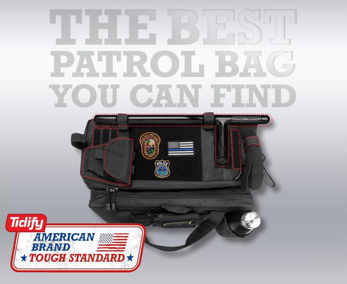 Tidify patrol bag removable dividers allowing custom internal organization