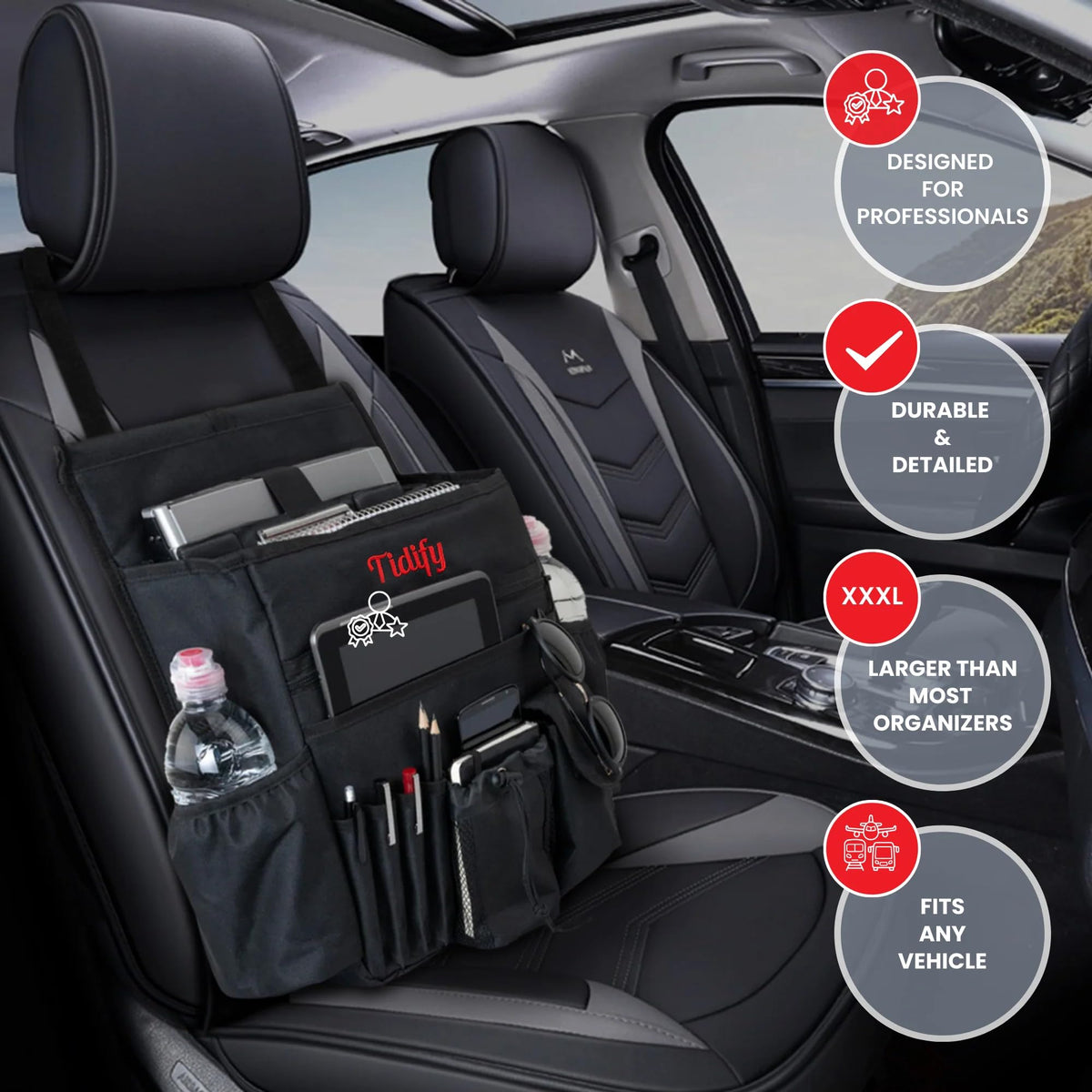 Tidify dedicated tablet slot close-up offering quick safe access