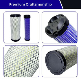 TidiRob inner air filter detail highlighting multi-fiber media for improved retention
