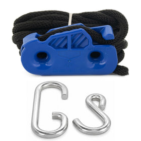 Tie Boss front view showing compact jam cleat and immediate secure benefit