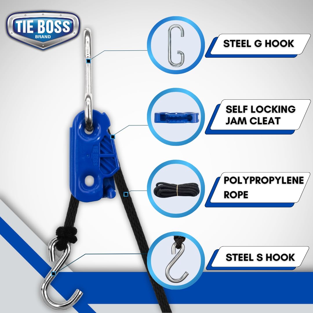 Tie Boss jam cleat close-up displaying locking teeth and reliable grip