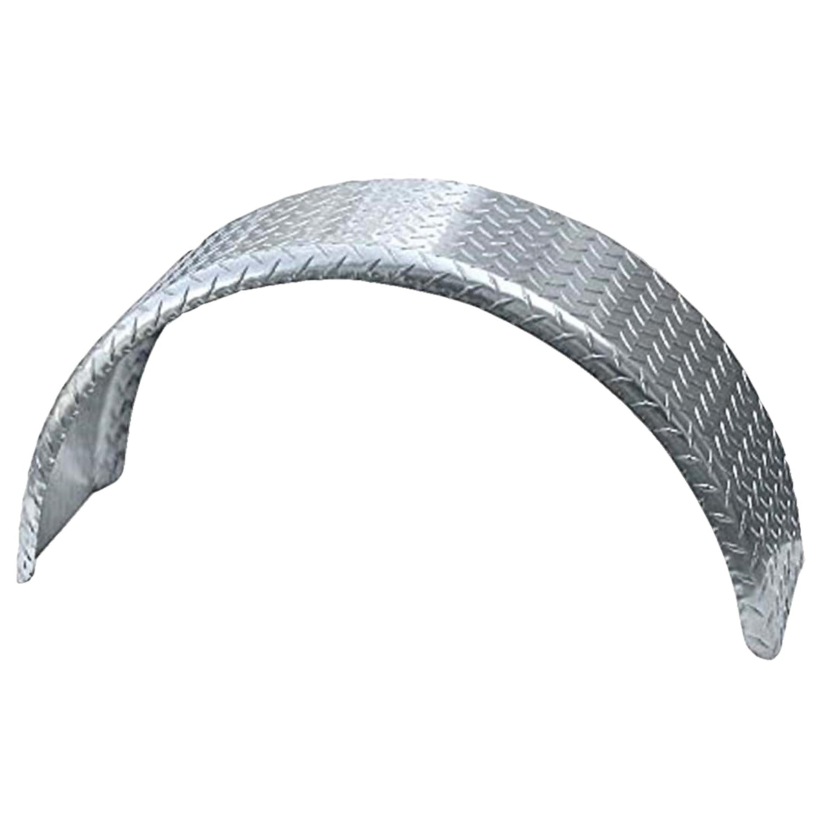 Tie Down front view of fender showing diamond plate and clean edges for protection