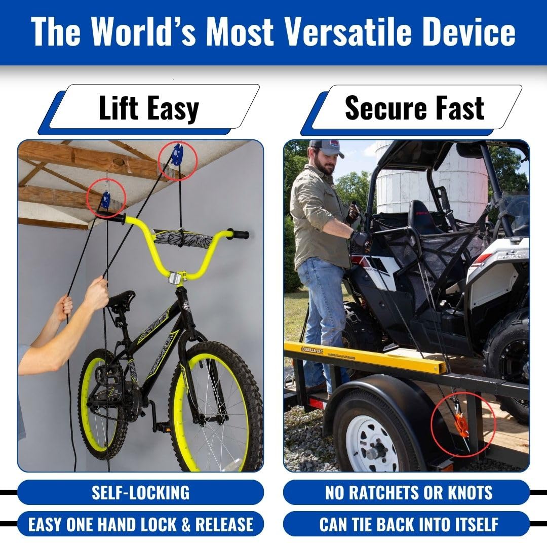 Tie Boss 15 ft rope with G-hook and S-hook laid out demonstrating ready-to-use convenience