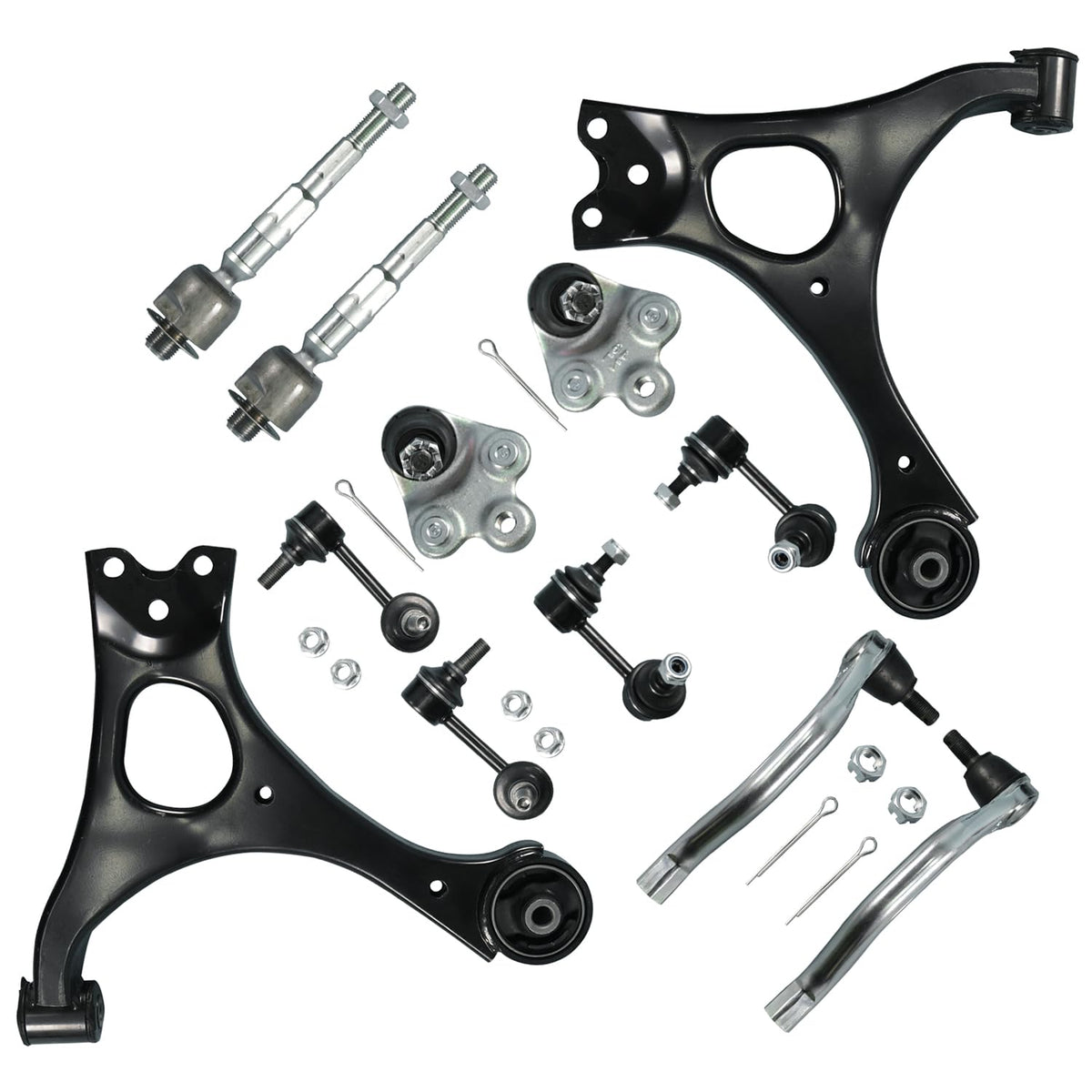 TIEZFUL kit front packaging showing all included suspension parts and clear fitment labeling