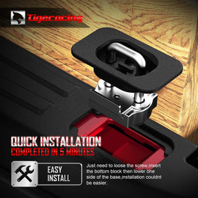 Tigeracing stainless screws and bracket detail showing corrosion-resistant hardware