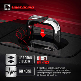 Tigeracing side profile stowed flush in pocket reduces rattle and looks tidy