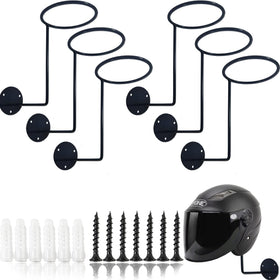 TIHOOD front view of six helmet racks showing compact, organized storage benefit