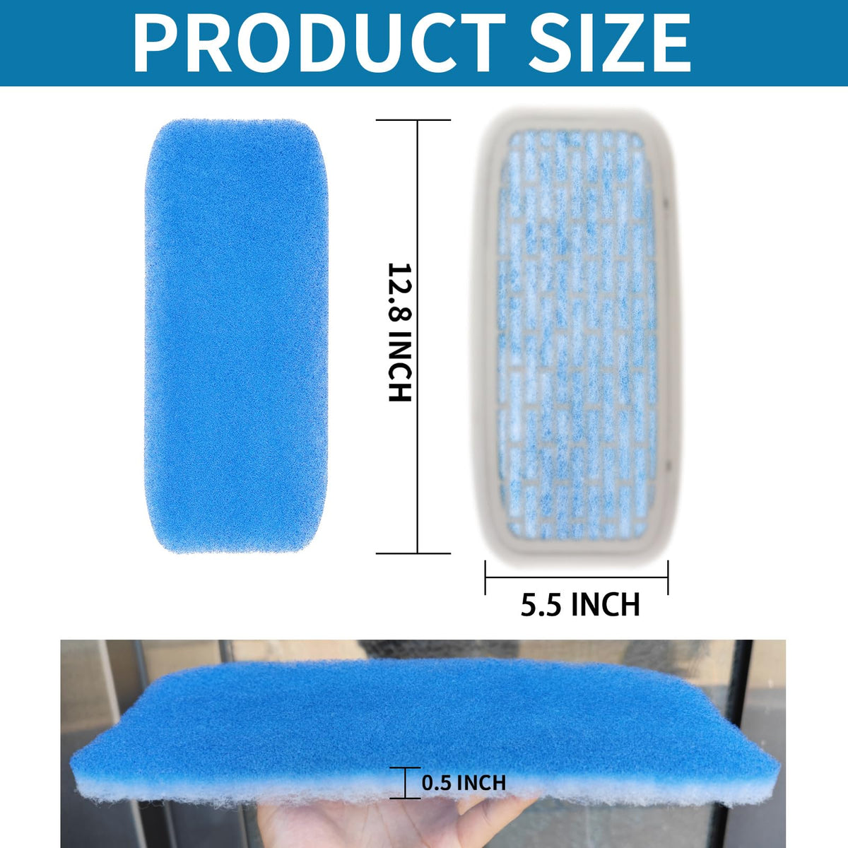 Tikfoam polyester media close-up showing lasting filtration performance