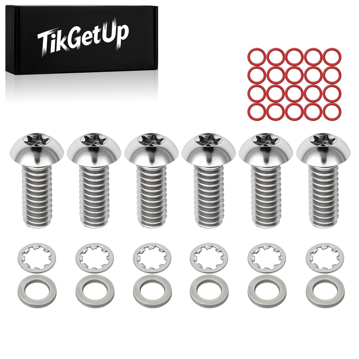 TIKGETUP front packaging showing complete bolt kit and benefits