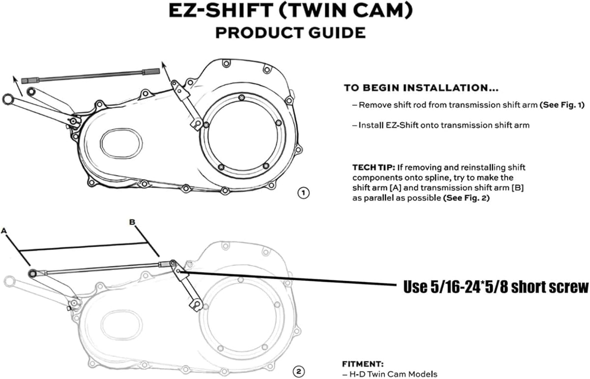 TIKGETUP ez shift packaging with screws included for easy install