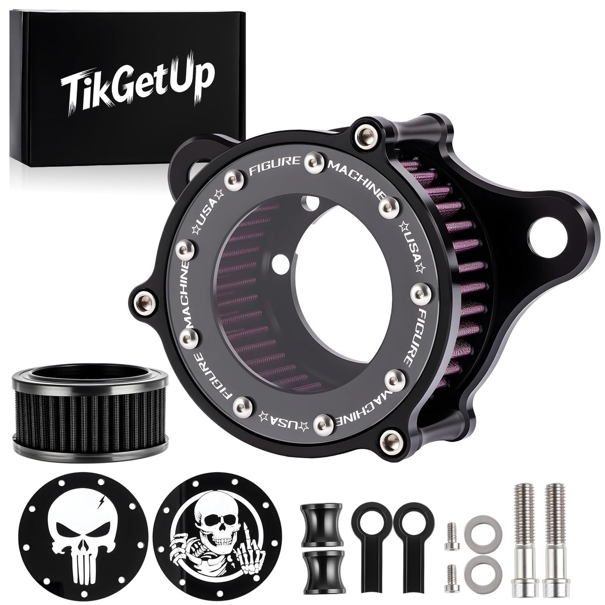 TIKGETUP front assembly view showing clean design and improved airflow