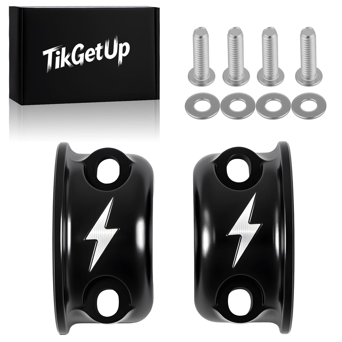 TIKGETUP front view clamps showing clean fit and durable finish for upgraded controls
