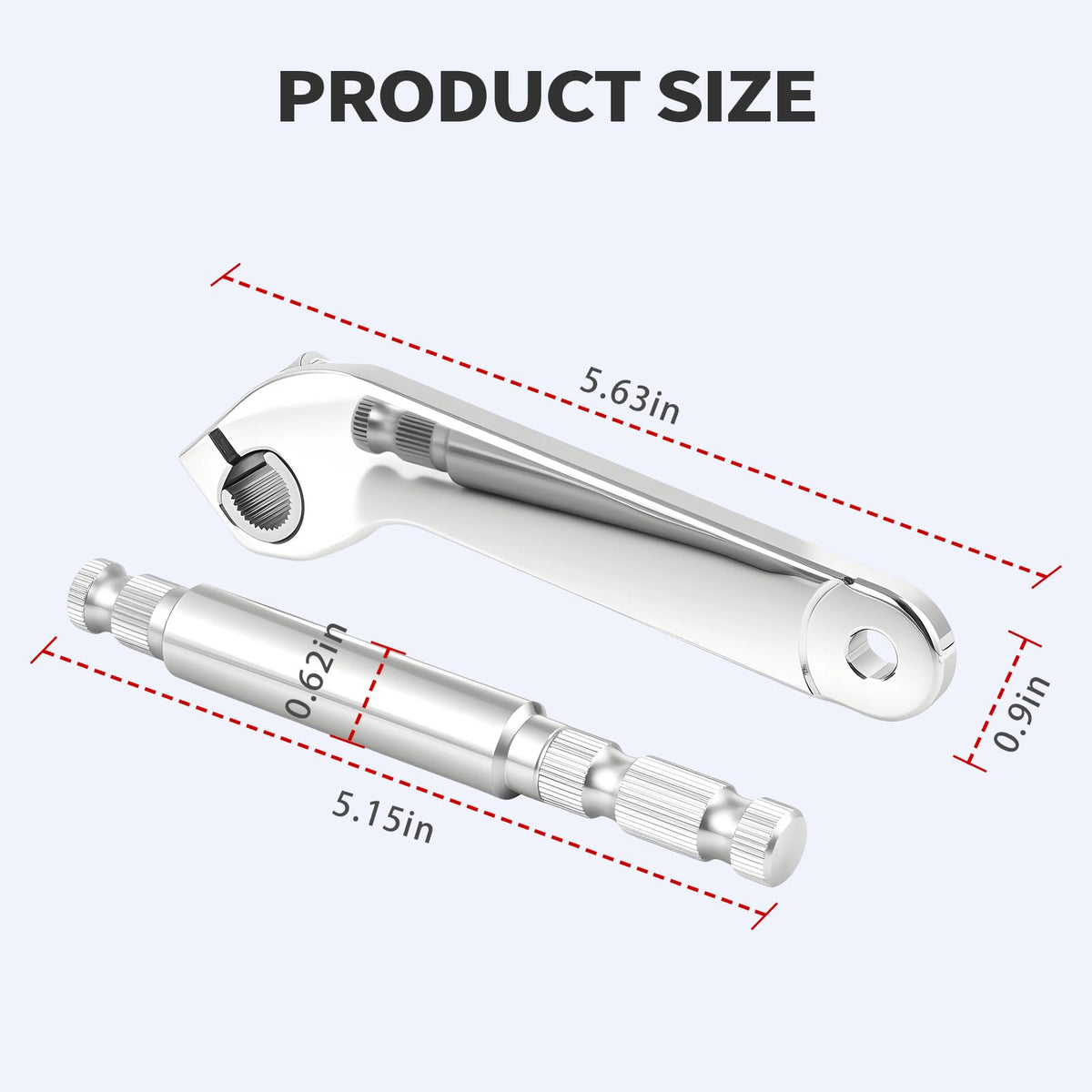 TIKGETUP inner shift arm with stainless bushings showing smooth rotation and wear reduction