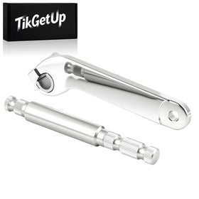 TIKGETUP front view of chrome shifter shaft showing fit and finish, durable replacement