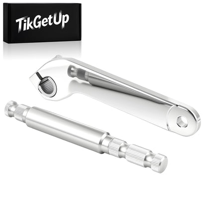 TIKGETUP front view of chrome shifter shaft showing fit and finish, durable replacement