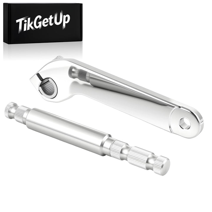 TIKGETUP front view of chrome shifter shaft showing fit and finish, durable replacement