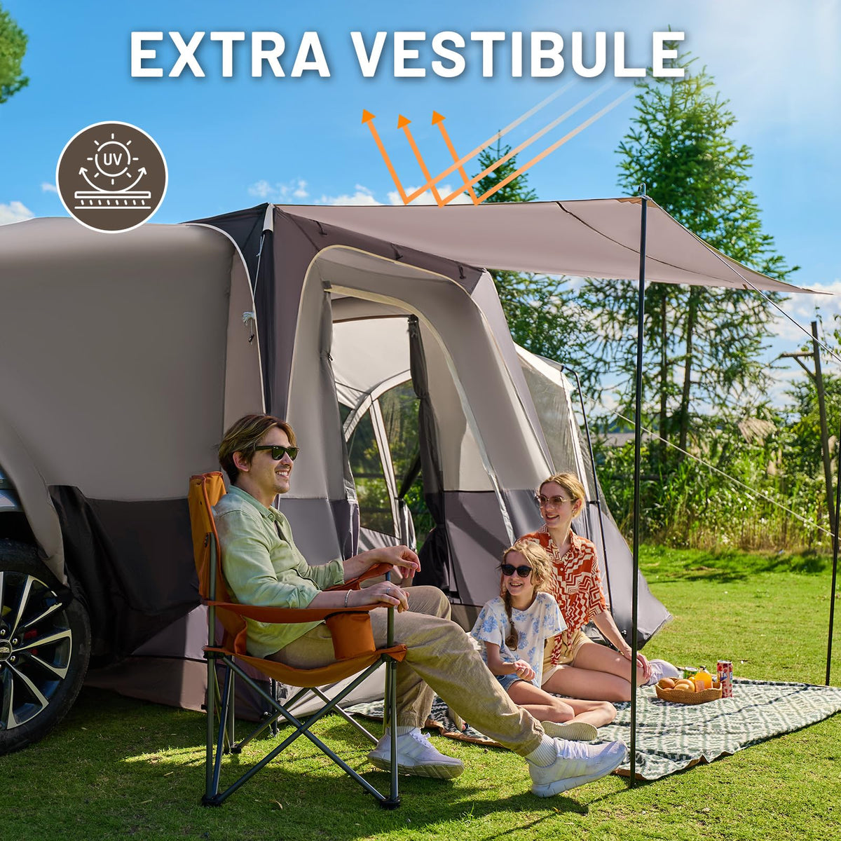 TIMBER RIDGE interior sleeping layout with two air mattresses for comfortable rest